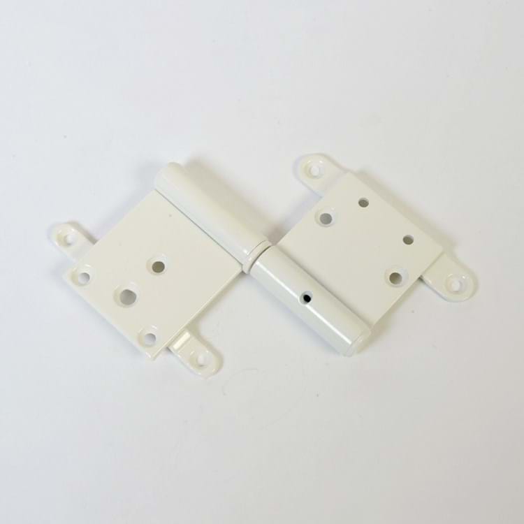 Hængsel med stort udlæg, hvid